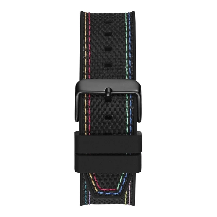 Ανδρικό Ρολόι Guess Gw0701G1 (45mm) Καουτσούκ Λουράκι Μαύρο