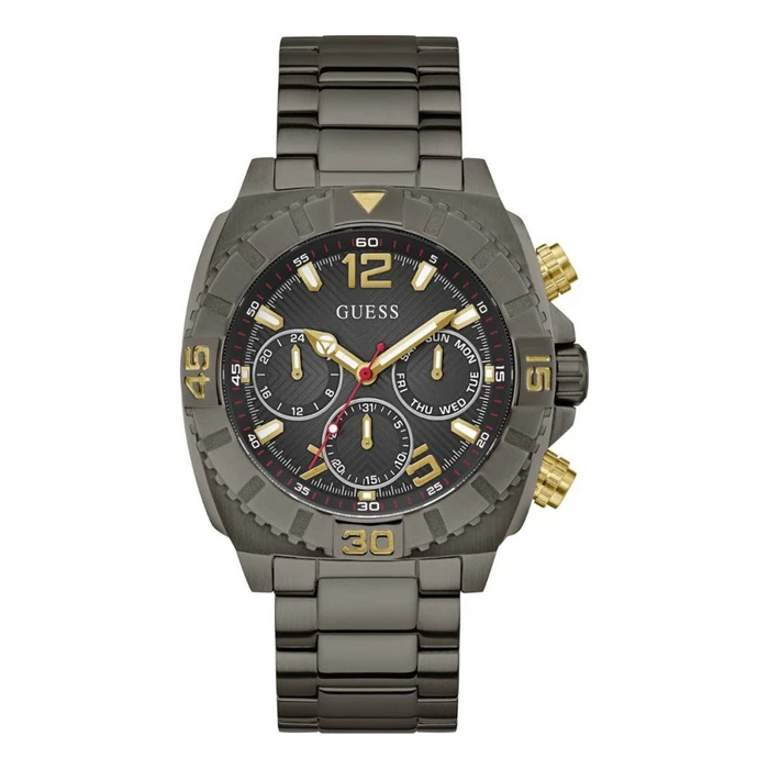 GUESS Men's Watch GW0800G2 (44 mm) - Grey Stainless Steel, Black Dial