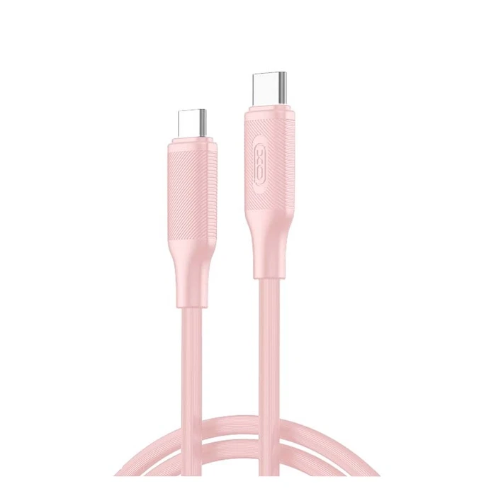 Καλώδιο USB XO NB-Q265B PD 60W Type-C σε Type-C Μινιμαλιστικό (Ροζ)