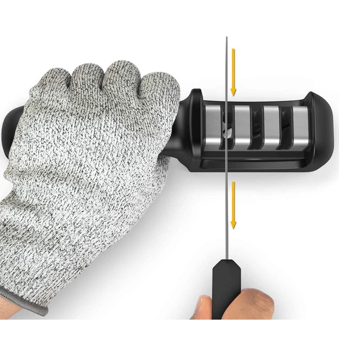 Ακονιστήρι Μαχαιριών H1902, 3 επιπέδων, Μαύρο