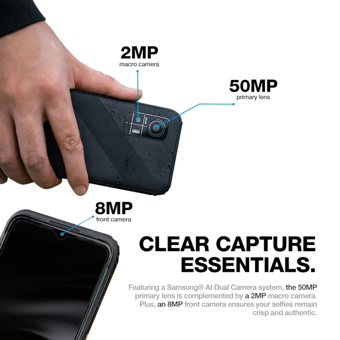 AGM H6 LITE Black Rugged Waterproof Smartphone 6.56" (8GB/128GB) Dual SIM NFC, MIL-STD-810H