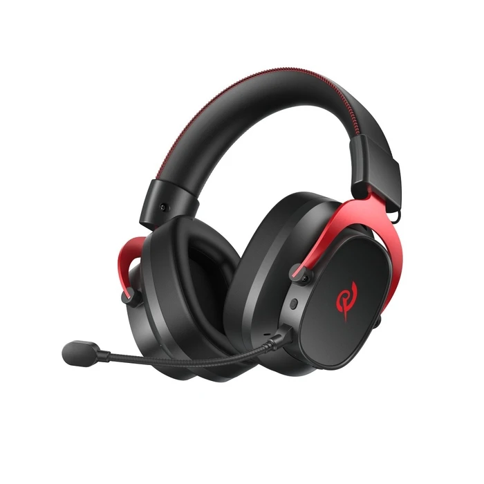 QCY Heroad VT200 Pro Tri-mode Κόκκινο Over‑Ear Gaming Headset (2.4GHz / Bluetooth 6.0 / 3.5mm)