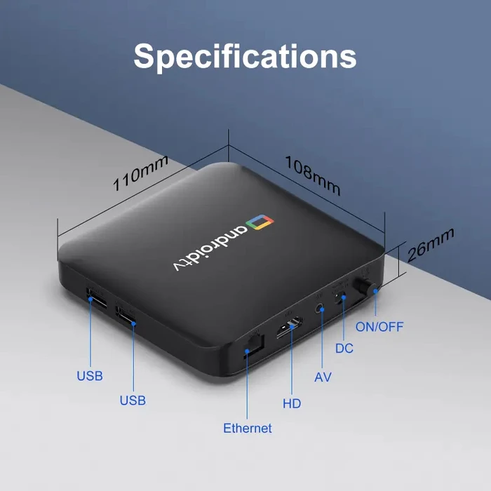 H96 MAX TV Box S905L3 4K 2GB RAM 16GB ROM Android 14 WiFi Bluetooth