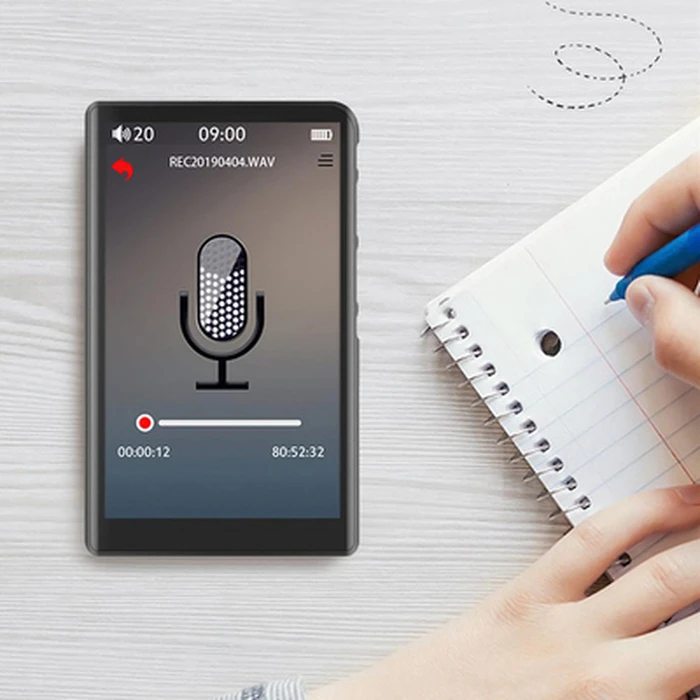 MP3 Player Ruizu Η9 με οθόνη αφής 3.8", 16GB, BT, 1000mAh, μαύρο