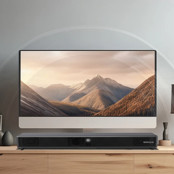 SONICGEAR Soundbar 2.0 Bluetooth & HDMI 120W Μαύρο - SB-HD3202