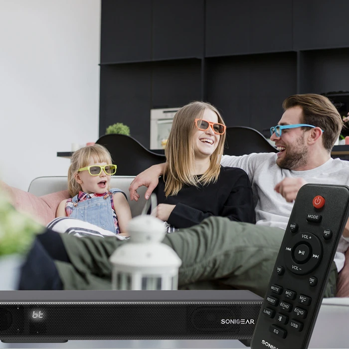 SONICGEAR Soundbar 2.0 Bluetooth & HDMI 120W Μαύρο - SB-HD3202