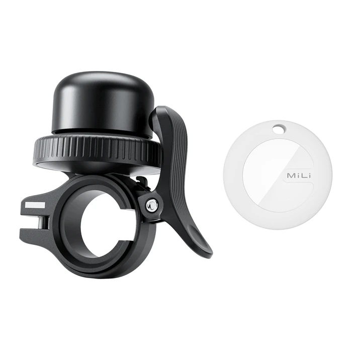 Κουδούνι Ποδηλάτου Mili με Smart Tag Mitag Duo, Ios & Android, Bluetooth Μαύρο/Λευκό