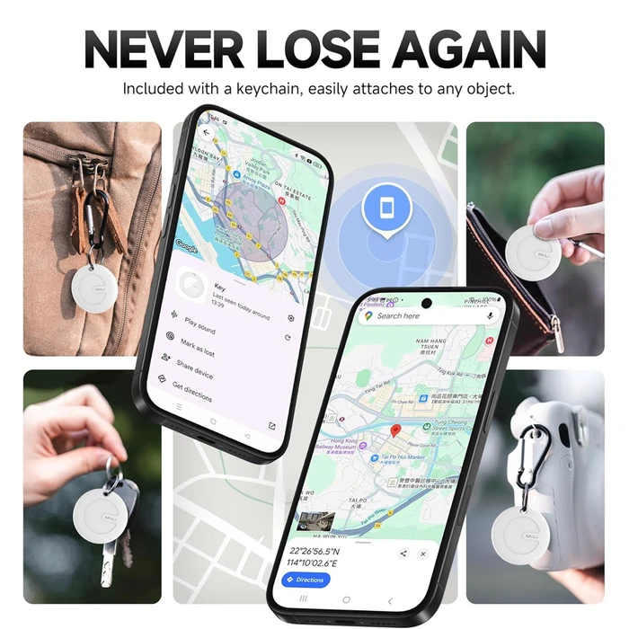 MiLi MiTag HD-P16 Apple Find My & Google Find Hub Μαύρο