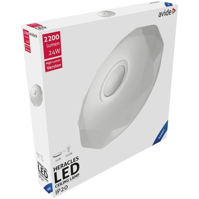 Πλαφονιέρα Οροφής Avide LED Μοντέρνα Heracles 24W 395*66mm Ψυχρό 6400K