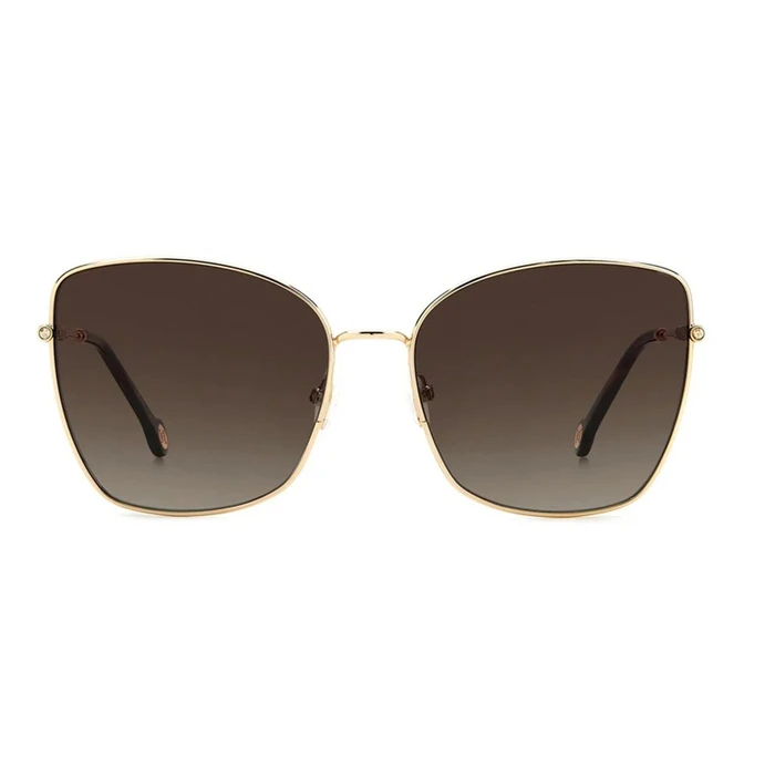 Carolina Herrera Women's Sunglasses HER0133S000 — Metal Gold-Tone Frame, Grey Lenses, 59/17/145 mm