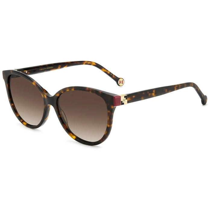 Carolina Herrera Women Sunglasses HER0237/S O63 - Brown Tortoise Acetate, Brown Gradient Lenses, 56/16/145