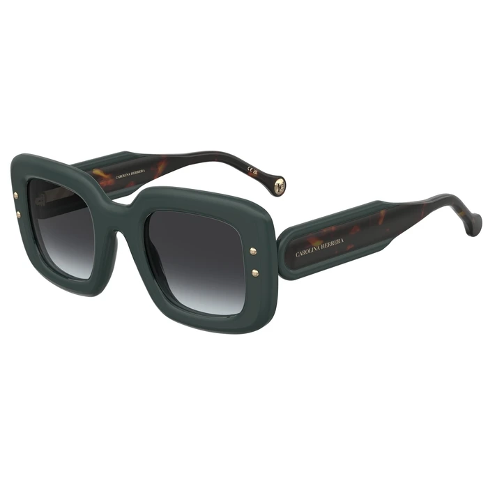 CAROLINA HERRERA Women's Sunglasses HER0313S1ED - 49/26/145 mm - Black Acetate Frame with Grey Degraded Lenses (UV400, Cat.3)