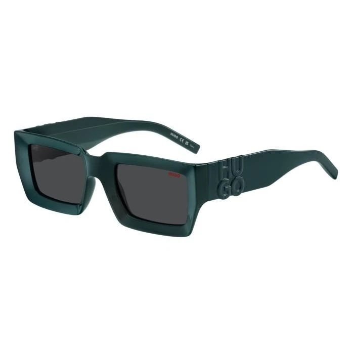 HUGO Men's Sunglasses HG-1310-S-MR8 — Grey Lens, Green Frame, 54/23/145 mm, Category 3 UV400