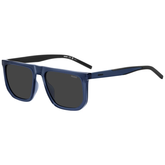 HUGO Men's Sunglasses HG1336GSPJP (56/19/145) - Blue Frame, Grey Lenses, Category 3