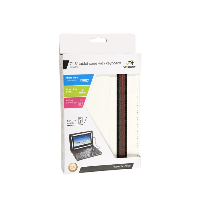 Θήκη Tablet TrAcer With KBRD 7'-8' SMART FIT WHITE