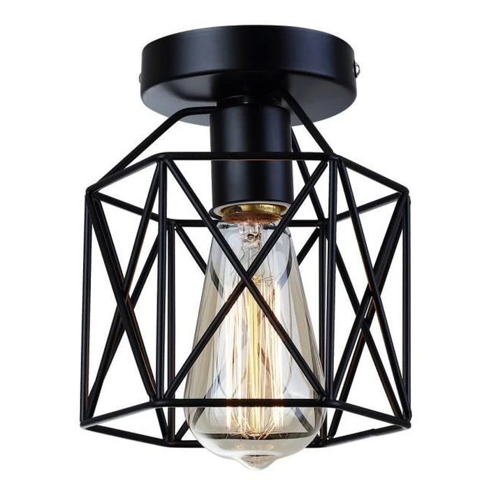Φωτιστικό Οροφής Powertech HLL-0001, E27, Φ14, μεταλλικό, μαύρο
