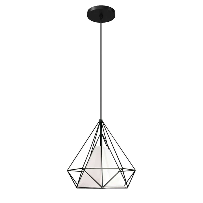 Φωτιστικό Οροφής Powertech HLL-0005, E27, Φ27, μεταλλικό, λευκό-μαύρο