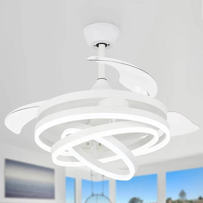 Ανεμιστήρας Οροφής Powertech HLL-0112 με LED φως, 72W, Φ106x50cm, λευκός