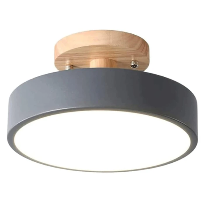 Φωτιστικό Οροφής Powertech LED HLL-0119, 12W, 4000K, Φ18X12Cm, Γκρι