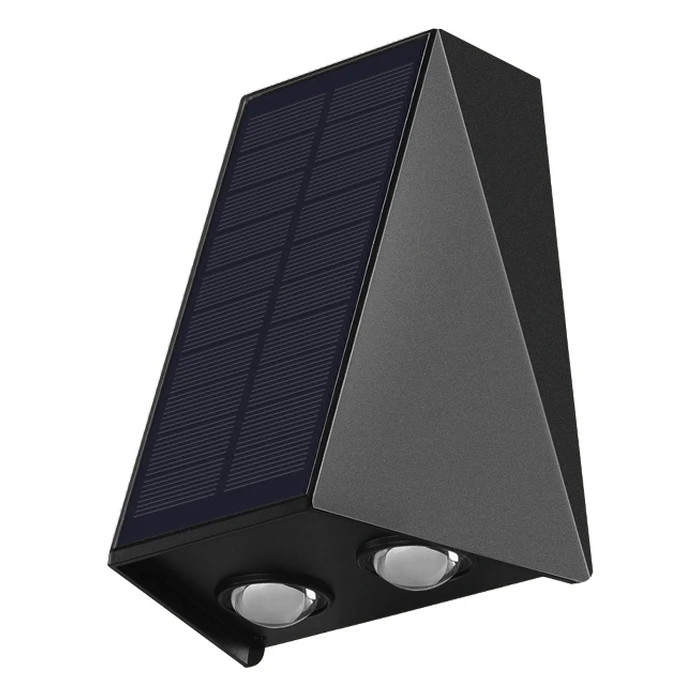 Ηλιακό Φωτιστικό Powertech LED Τοίχου HLL-0129, 1.5W, 6500K, 1300Mah