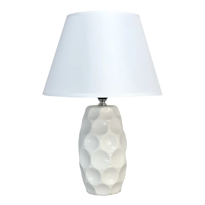 Επιτραπέζιο Φωτιστικό Powertech HLL-0133, E27 Κεραμική Βάση, Λευκό