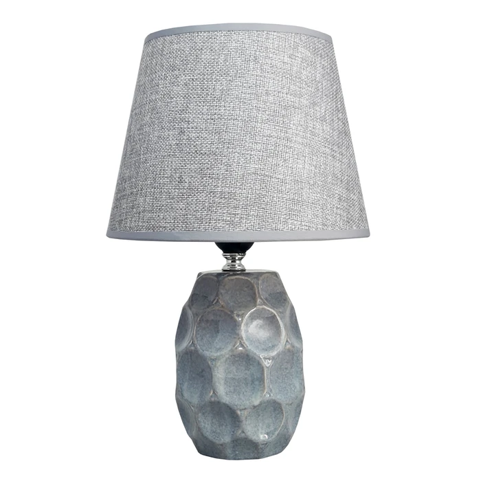 Επιτραπέζιο Φωτιστικό Powertech HLL-0134, E27, Κεραμική Βάση, Γκρι