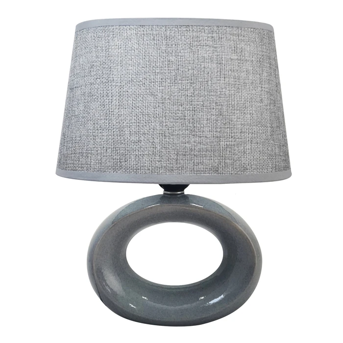 Επιτραπέζιο Φωτιστικό Powertech HLL-0136, E27, Κεραμική Βάση, Γκρι