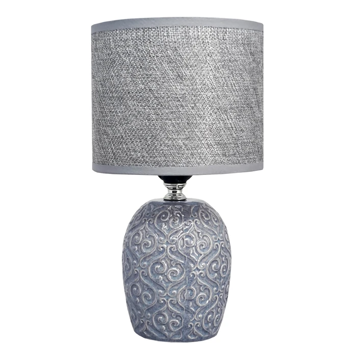 Επιτραπέζιο Φωτιστικό Powertech HLL-0138, E27, Κεραμική Βάση, Γκρι