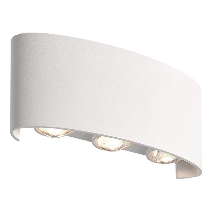 Φωτιστικό Τοίχου Powertech LED HLL-0160, 6W, 4000K, 480Lm, Ip65, Λευκό