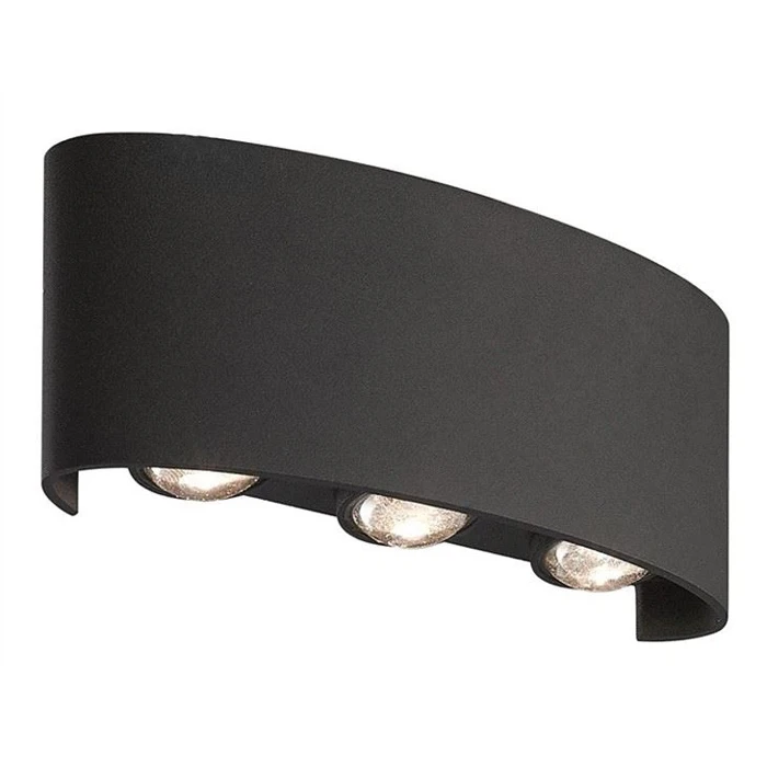 Φωτιστικό Τοίχου Powertech LED HLL-0161, 6W, 4000K, 480Lm, Ip65, Μαύρο