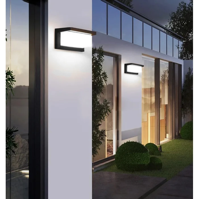 Φωτιστικό Τοίχου LED Powertech Hll-0165, 12W, 4000K, 960Lm, Ip65, Μεταλλικό, Μαύρο