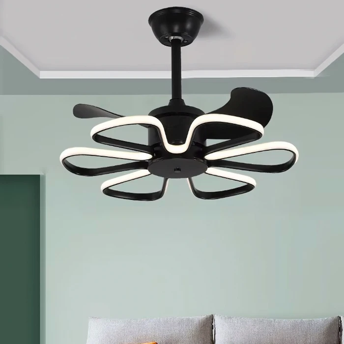 Ανεμιστήρας Οροφής Powertech Hll-0174 Με LED Φως, 96W, Φ55X35Cm, Μαύρος