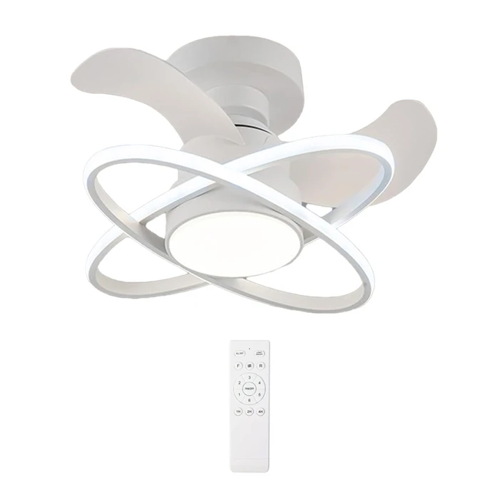 Ανεμιστήρας Οροφής Powertech Hll-0177 Με LED Φως, 96W, Φ60X28Cm, Λευκός