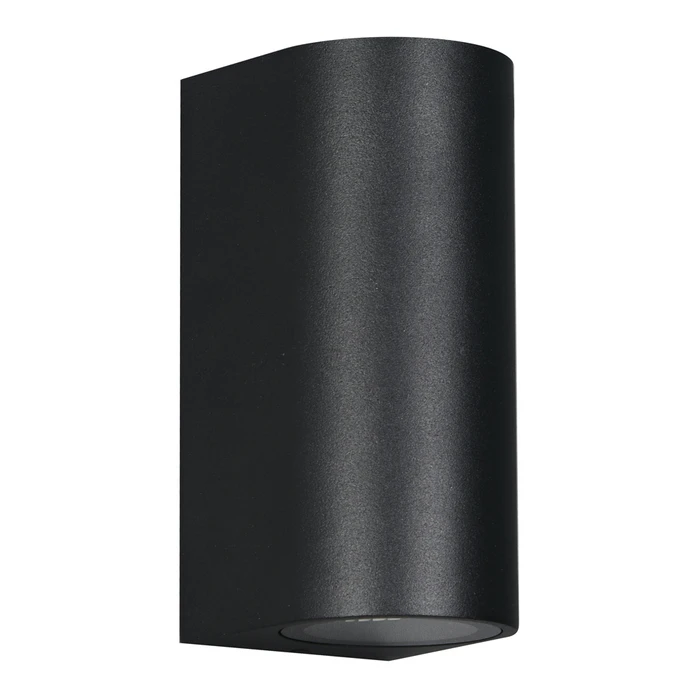 Φωτιστικό Τοίχου Powertech Hll-0188 για 2X Gu10 Λάμπες, Μεταλλικό, IP65, Μαύρο