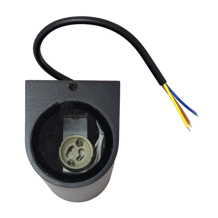 Φωτιστικό Τοίχου Powertech Hll-0188 για 2X Gu10 Λάμπες, Μεταλλικό, IP65, Μαύρο