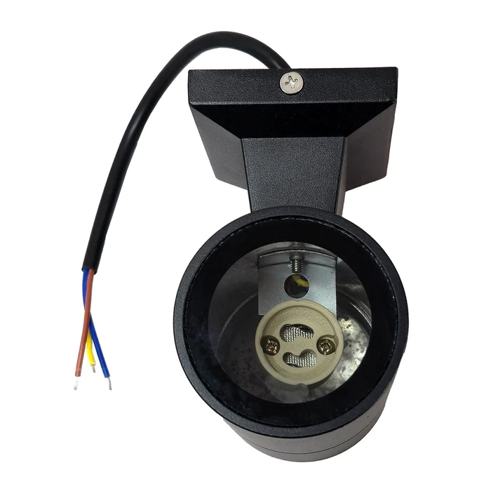 Φωτιστικό Τοίχου Powertech Hll-0189 για Gu10 Λάμπα, Μεταλλικό, IP65, Μαύρο