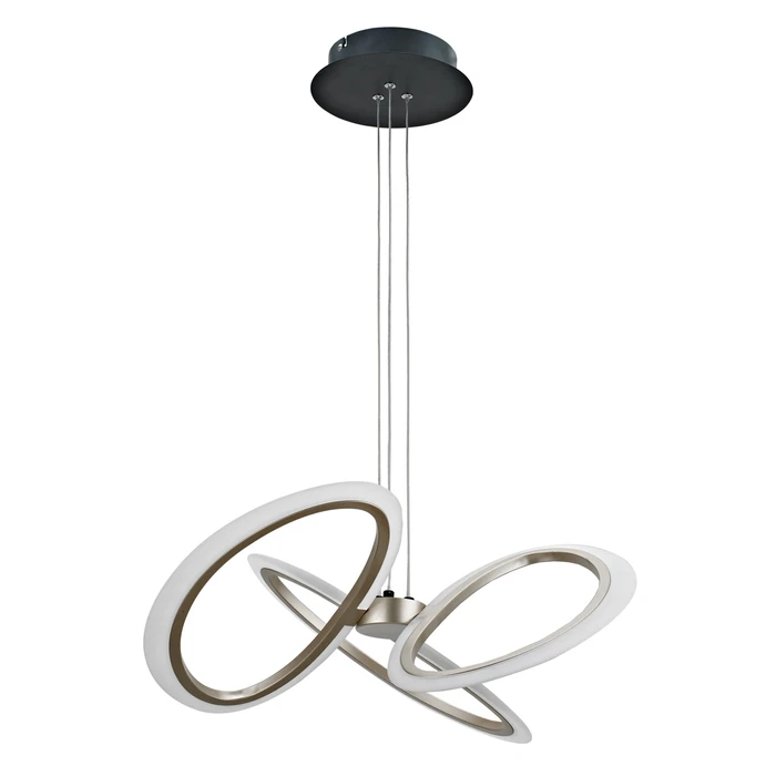 POWERTECH LED φωτιστικό οροφής HLL-0205 40W 4000K οπάλ χρυσό μαύρο