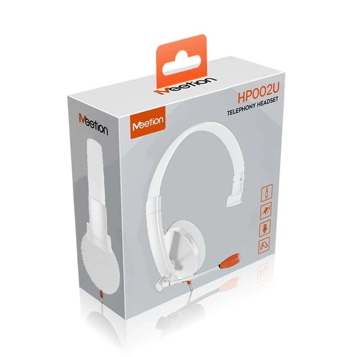 Multimedia Ακουστικά Meetion HP002U Ενσύρματο USB / Λευκό