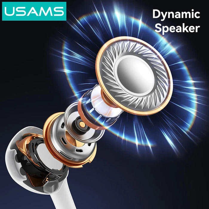 Usams Ep-50 In-ear Handsfree Ακουστικά με Βύσμα USB-C Λευκό