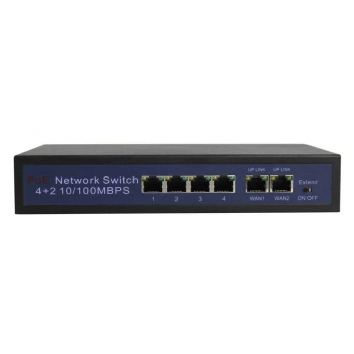 Network Switch Longse PoE HT412, 4x LAN port & 2x WAN port, 10/100Mbps