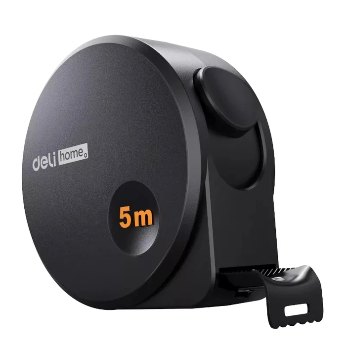 Μετροταινία Deli HT8519 με αυτόματη επαναφορά & κλείδωμα, 19mm x 5m
