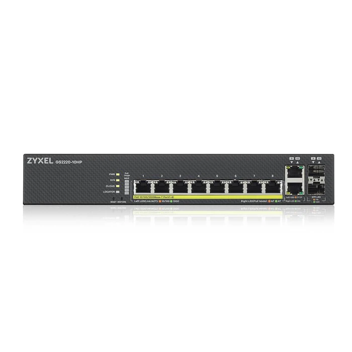 Network Switch Zyxel GS2220-10HP-EU0101F Managed L2 (10/100/1000) Black (PoE)