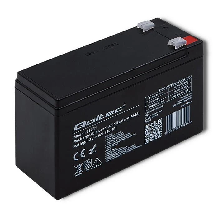 Μπαταρία UPS Qoltec 53031 AGM battery | 12V | 9Ah | max 135A