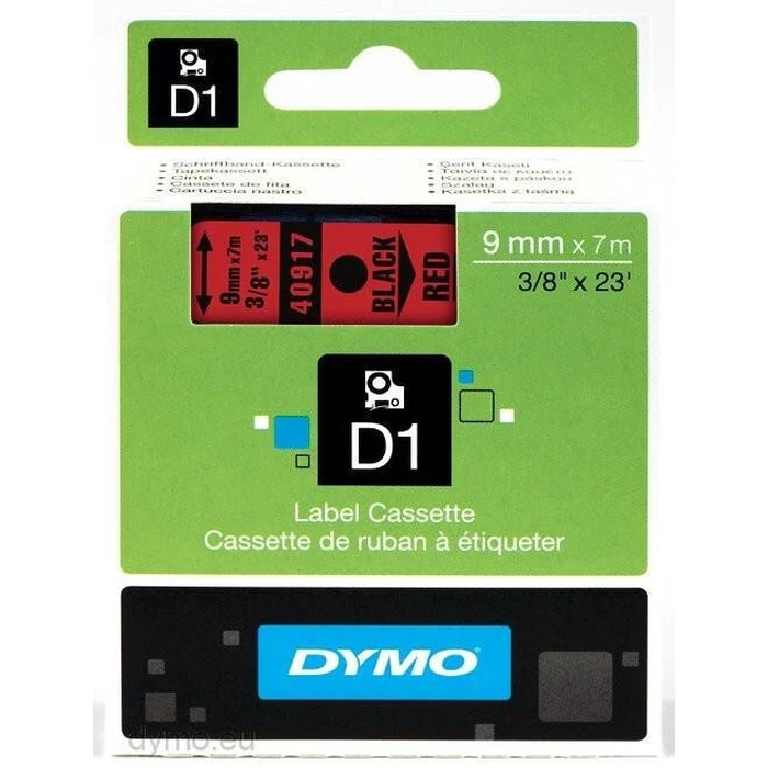 Ταινία Ετικετογράφου DYMO D1 Standard - Black on Red - 9mm label-making tape