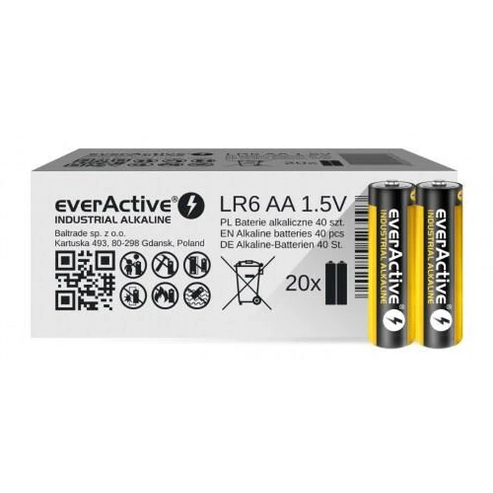 Μπαταρία Alkaline batteries everActive Industrial Alkaline LR6 AA - carton box 40 pcs