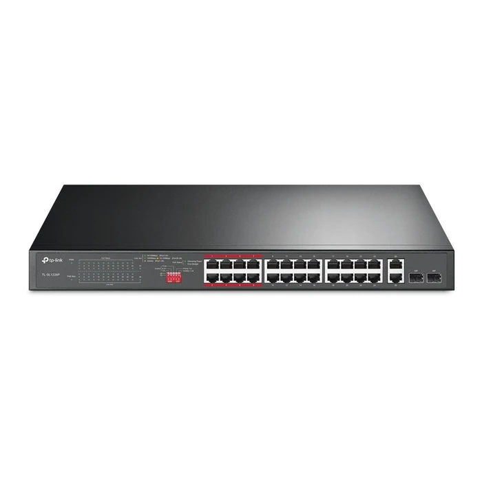 Network Switch TP-LINK 24-Port 10/100Mbps + 2-Port Gigabit Unmanaged PoE+ v1