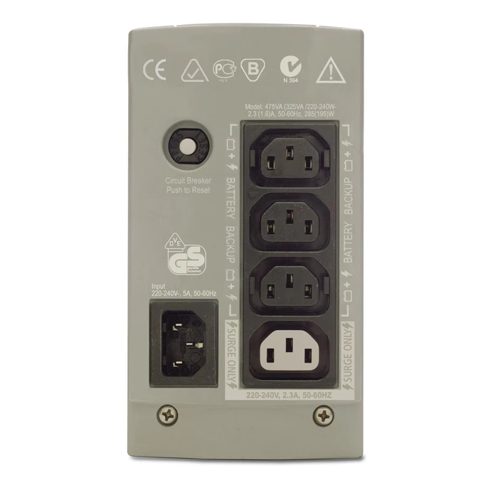 UPS APC Back-UPS CS 325 w/o SW (UPS) 325 VA 210 W