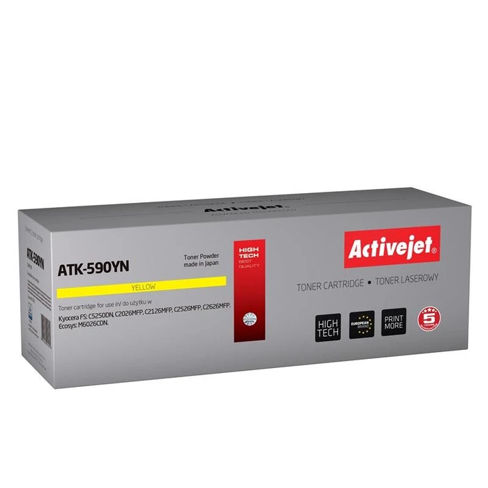 Toner Συμβατό Activejet ATK-590YN for Kyocera TK-590Y