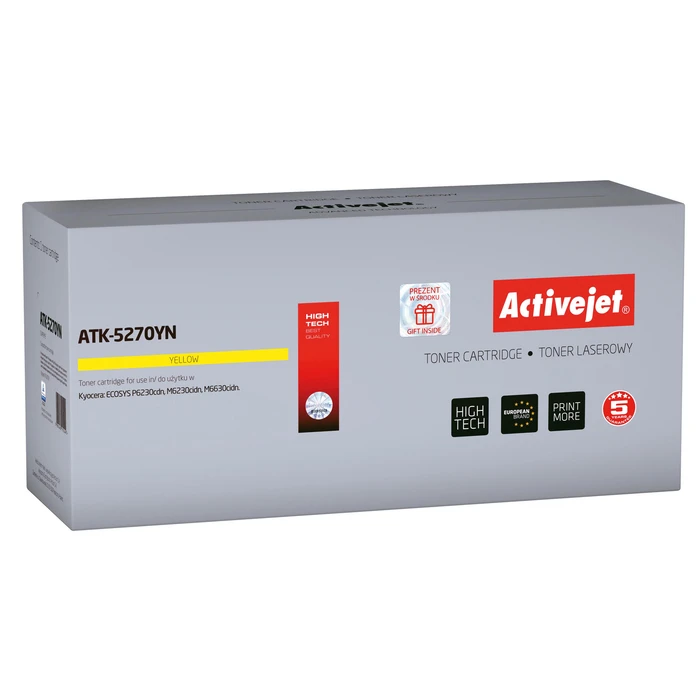 Toner Συμβατό Activejet ATK-5270YN Kyocera TK-5270Y (6000 σελίδες) Yellow