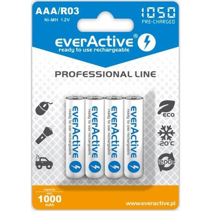 Επαναφορτιζόμενη Μπαταρία EverActive Professional line EVHRL03-1050 1050mAh